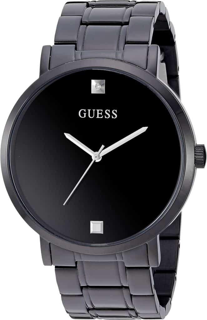 Guess Stainless Steel Genuine Diamond Dial affordable men's watches
