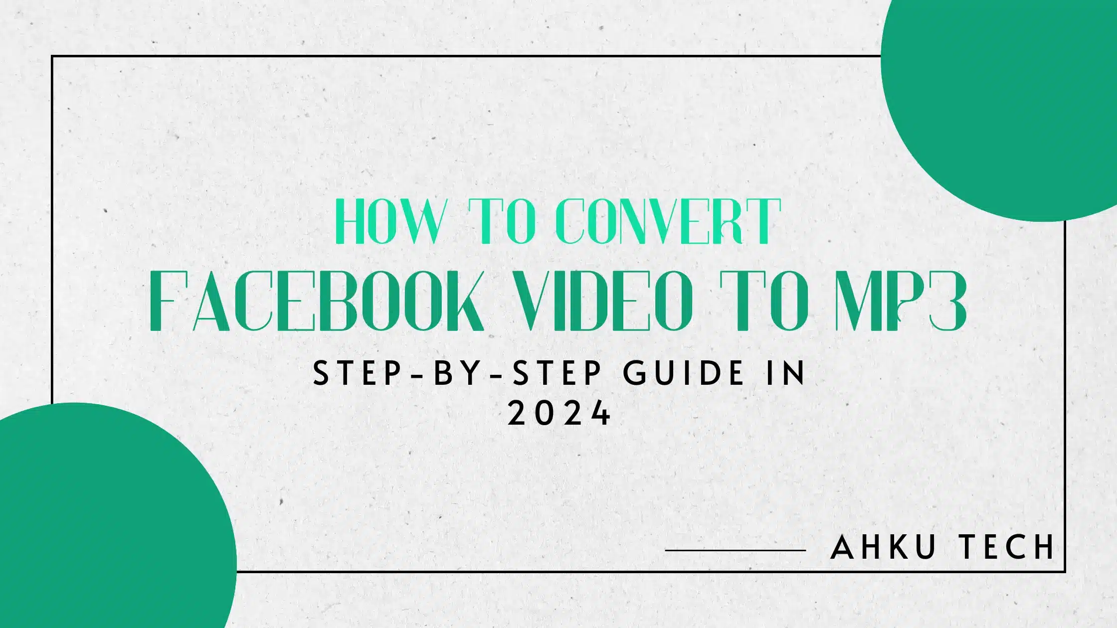 How to convert Facebook video to MP3 Easily