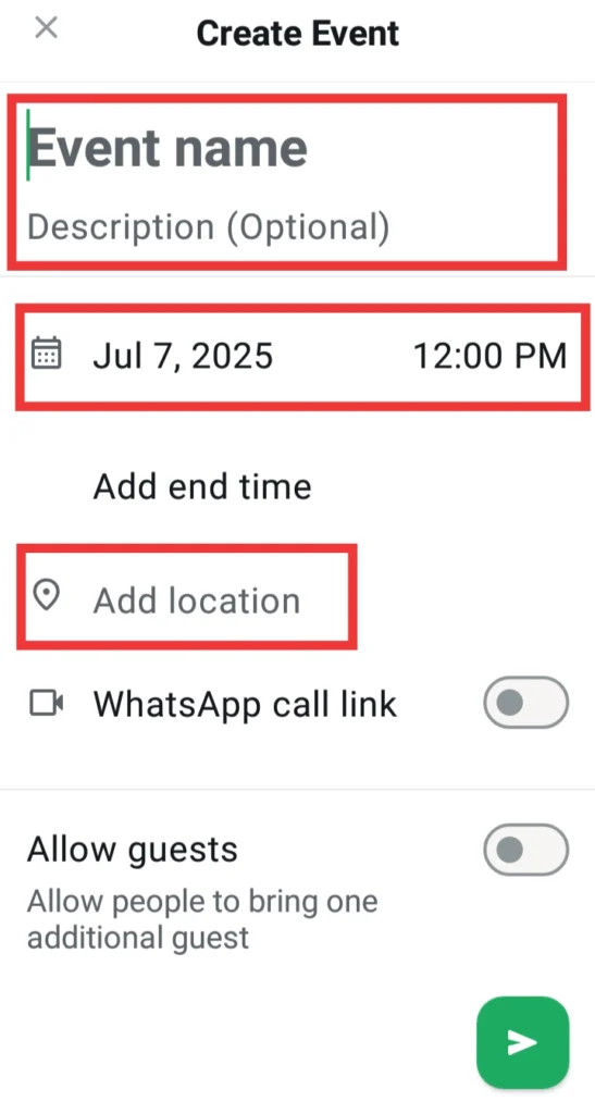 whatsapp new updates event